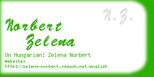 norbert zelena business card